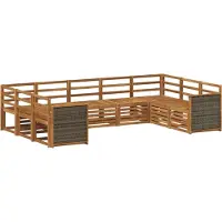 vidaXL Buiten bank set 7 st Naturel Massief Acacia Hout