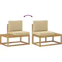 vidaXL Buiten bank set 3 st Wit en Beige Polyester