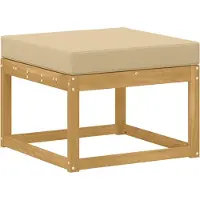 vidaXL Outdoor Hocker Massief Acacia Hout Wit