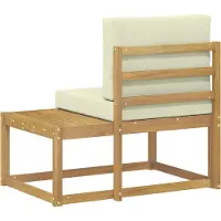 vidaXL Buiten eindsofa Wit 91 x 63 x 73 cm Massief Acacia Hout