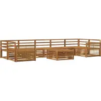 vidaXL Buiten bank set 8 st Naturel Massief Acacia Hout