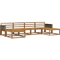 vidaXL Buiten bank set 6 st Naturel Massief Acacia Hout