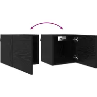vidaXL Wandgemonteerde TV-kast 8 pcs Zwart eiken 30,5 x 30 x 30 cm