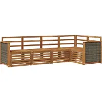 vidaXL Buiten bank set 4 st Naturel Massief Acacia Hout