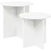 vidaXL Bijzettafelset 2 st Ø 45 x 45 cm Geconstrueerd hout