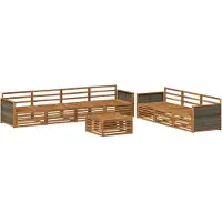 vidaXL Buiten bank set 8 st Naturel Massief Acacia Hout