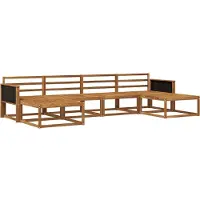 vidaXL Buiten bank set 6 st Naturel Massief Acacia Hout