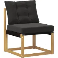 vidaXL Buiten bank set met kussen 6 pcs Wit en zwart