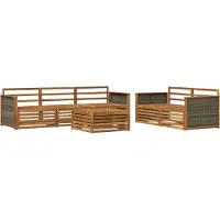 vidaXL Buiten bank set 6 st Naturel Massief Acacia Hout
