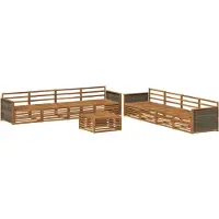 vidaXL Buiten bank set 9 st Naturel Massief Acacia Hout