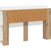 vidaXL Hoofdeinde Kast met opslag Artisanaal eiken Geconstrueerd hout