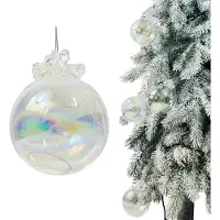 Inspiruj - Kerstbal - Glas - Opaliserende Afwerking - 8 cm