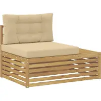 vidaXL Buiten eindsofa Wit 115 x 83 x 73 cm Massief Acacia Hout