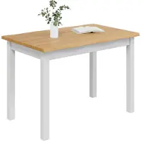 vidaXL Eettafel EKAI, wit, 112 x 70 x 76,5 cm, massief dennenhout