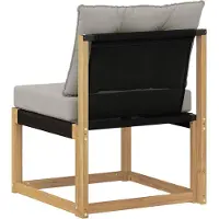 vidaXL Buiten Midden Sofa Massief acaciahout en Textilene-stof Wit