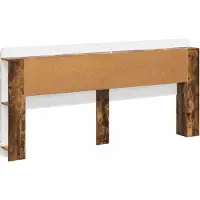 vidaXL Hoofdeinde Kast met opslag Gerookt eiken Geconstrueerd hout