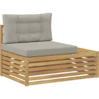 vidaXL Buiten eindsofa Wit 115 x 83 x 73 cm Massief Acacia Hout
