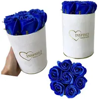 Inspiruj - Flowerbox - Witte Doos - Rozen van Zeep - Granat