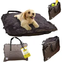 OEM Reisbed voor honden, 3-in-1, olijgroen, middelgroot