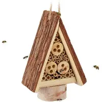OEM Insectenhotel van hout voor wilde bijen en wespen - Tuin-insectenhotel HBD 225x16x85 cm - Natuurlijke leefomgeving voor insecten