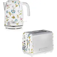 VQ by VQ Keuken Set – Kanwaterkoker 1,7L & 2-Sleuven Broodrooster – Elveden Wit – Luxe Design Ontbijtset