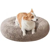 OEM Kunstvezel kattenmand voor honden, 60 cm, hondenbed voor kleine en grote honden, wasbaar hondenbed voor puppy's en kittens met antislipbodem