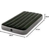 OEM Luchtbed van dunne stof, geschikt voor een enkel bed, afmetingen 99 cm x 191 cm x 25 cm