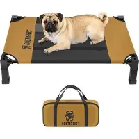 OEM Verhoogd hondenbed, 89x63 cm, ademend, bruin, eenvoudig te monteren