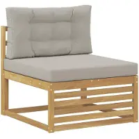 vidaXL Buiten Midden Sofa Massief Acacia Hout Wit