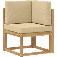 vidaXL Buiten bank set 8 st Wit en Beige Polyester