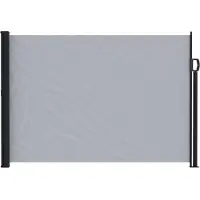 vidaXL Uittrekbaar Zijscherm 500 x 120 cm Polyester Rechthoekig Grijs