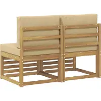 vidaXL 2 Stuk Buiten Midden Sofa Massief Acacia Hout Wit