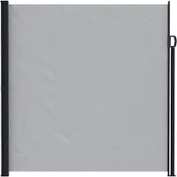 vidaXL Uittrekbaar Zijscherm 500 x 180 cm Polyester Rechthoekig Grijs