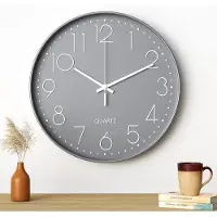OEM Moderne wandklok, 30 cm, grijs-wit