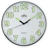 OEM Ronde wandklok met lichteffect, quartz uurwerk, wit/groen, 24 cm