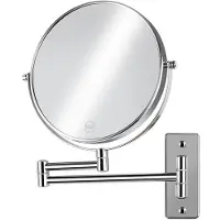 OEM Cosmetische spiegel voor aan de muur, 20 cm, 10x vergroting, draaibaar, chroom