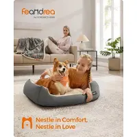 Markenlos Hondenbed, dubbelwandig, kattenbed, huisdierenmatras, groen, XL
