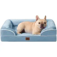 OEM Orthopedisch hondenbed, 76x51x15 cm, wasbaar, waterbestendig, antislip, met verhoogde rand, lichtblauw
