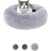 Markenlos Zacht hondenbed, grijs, 50 cm