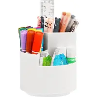 OEM Draaibare witte pennenhouder, bureauorganizer