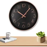 OEM Zwarte, stille wandklok, 30 cm, modern design