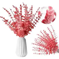 OEM Kunsttakken van eucalyptus, 30 stuks, 38 cm, rood, van plastic