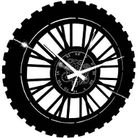 OEM Rennsport wandklok, vinyl, zwart