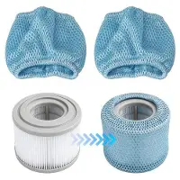 OEM 2-delige set filterhoes, wasbaar, voor whirlpool, jacuzzi, spa, met 90 plooien