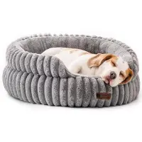 OEM Zacht hondenbed, grijs, maat L, wasbaar, geschikt voor kleine honden