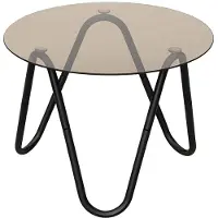 Leitmotiv Bijzettafel Ventana Round - Zwart - Ø50cm - Modern