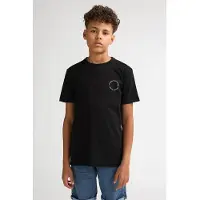 Petrol Industries T-shirt zwart Jongens Katoen Ronde hals Printopdruk - maat 116