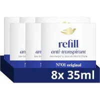 Dove Anti-Transpirant Deodorant Navulling - No. 1 Original - beschermt tot 72 uur tegen zweet en lichaamsgeur - 8 x 35 ml