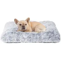 OEM Zacht hondenbed, wasbaar, antislip, grijs, 60x45 cm, pluche