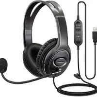 OEM Laptop-hoofdtelefoon met microfoon, zwart